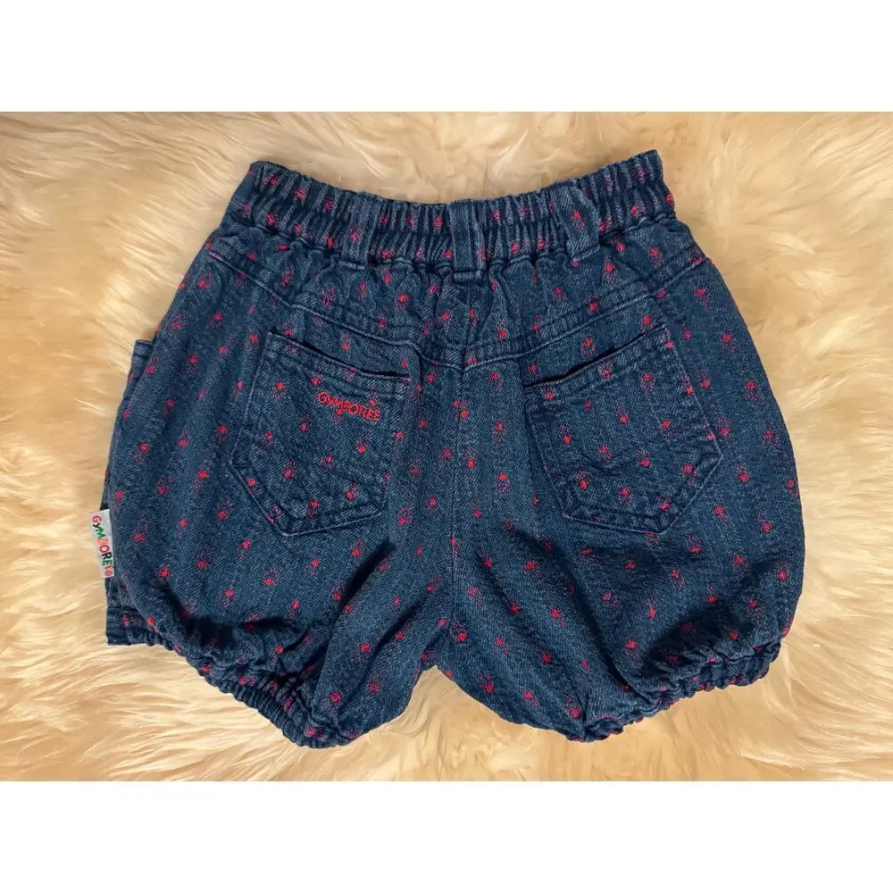 Vintage Gymboree Denim Bubble Shorts Rainbow Tag Baby XS 9-18m, 9-12m 12-18m